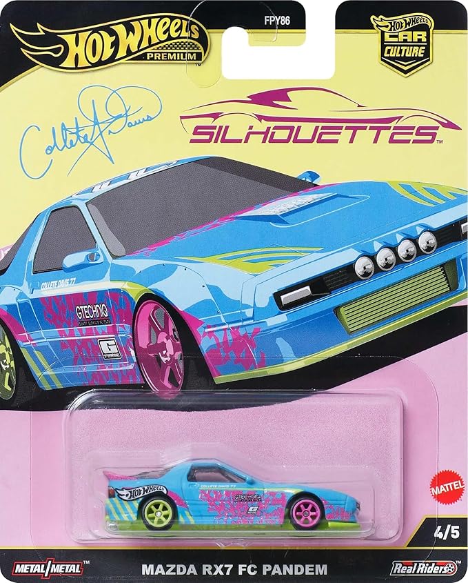 Hot Wheels JBK60 Car Culture Silhouette Mazda RX-7 FC Pandem Vehicle Toy Mini Car