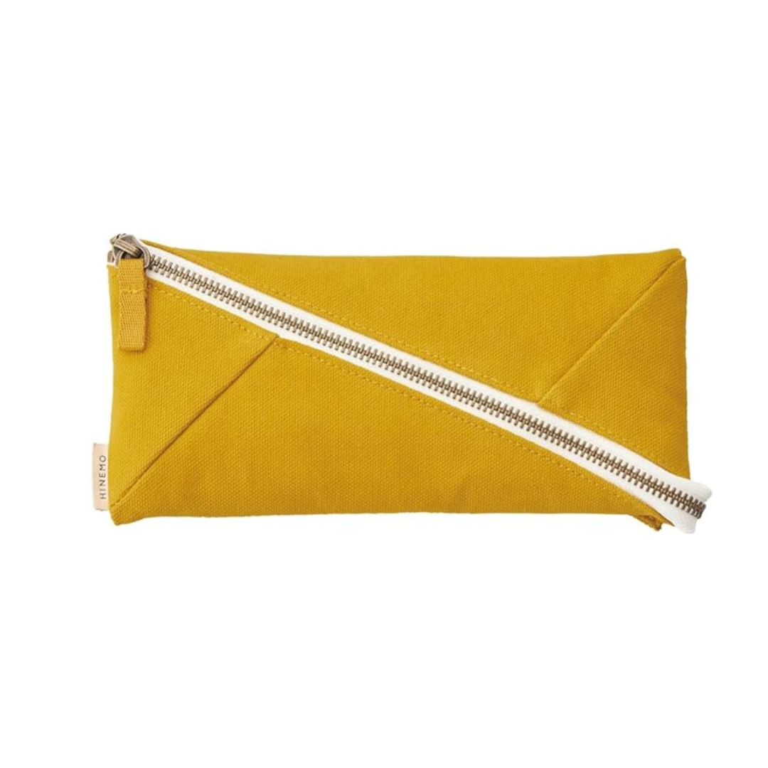 Lihit Lab A7901-5 HINEMO Wide Open Pen Pouch, Large, Yellow