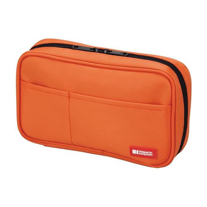 Lihit Lab A7551-4 Pen Case, Book Type, Orange
