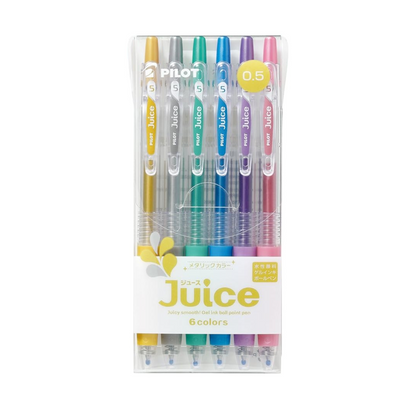 Pilot Gel Ballpoint Pen Juice 0.5, 6 Metallic Color Set (LJU-60EF-6CM)