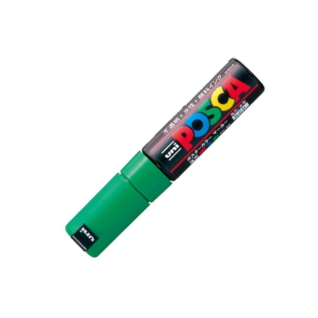 Uni Mitsubishi Pencil Uni Water-based Pigment Marker Posca Thick Square Tip Green PC8K.6