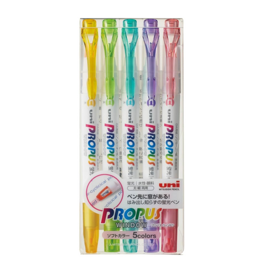 Uni Mitsubishi Pencil Highlighter Propass Window Soft Color 5 Colors PUS102T5CS
