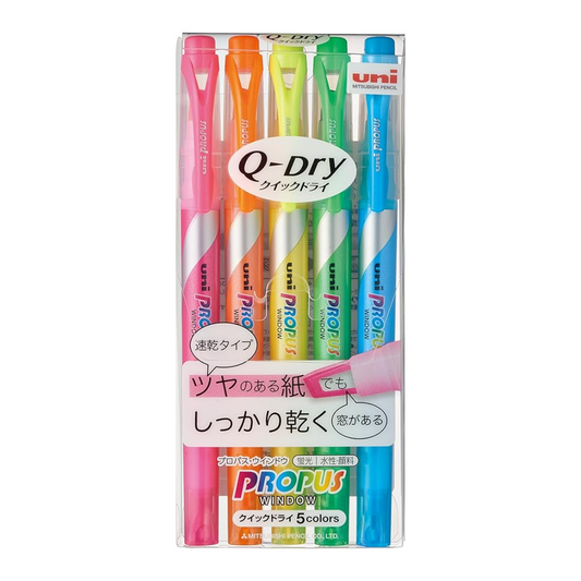 Uni Mitsubishi Pencil Highlighter Propass Quick Dry 5 Colors PUS138T5C