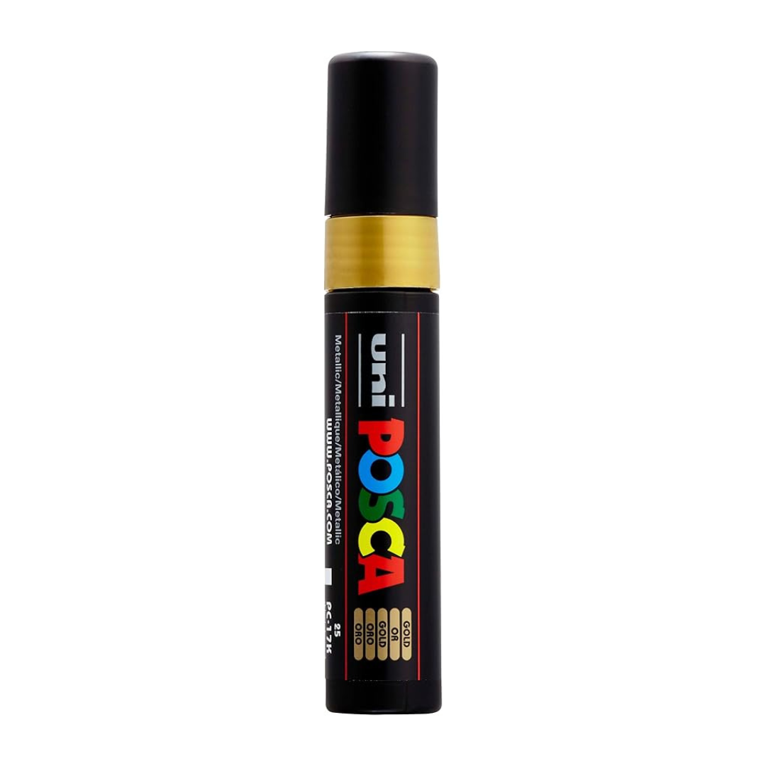 Uni-ball - Pc-17k - Posca - Extra Broad Chisel Tip - Gold