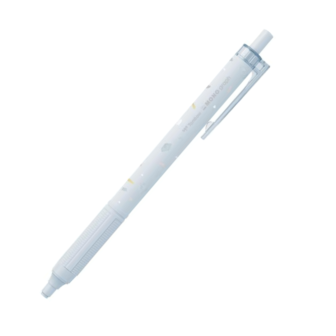 Tombow Pencil Permanent Ballpoint Pen Monograph Light Sheer Stone Pattern 0.5mm Black Ink BC-MGLE (Powder Blue)