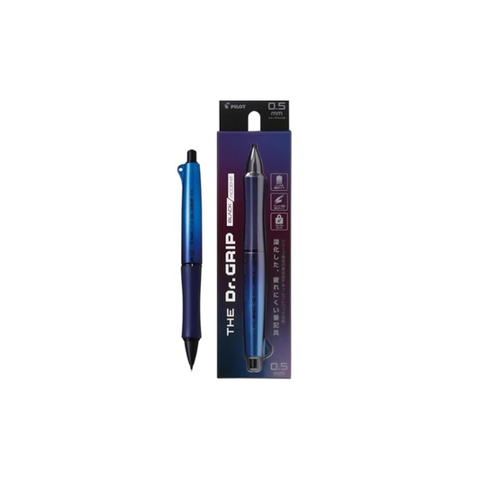 Pilot The Dr. Grip Black Accent Advanced Mechanical Pencil with Ergonomic Grip Shake Shake Lock Mechanism 50% Operating Noise Reduction 0.5mm Lead Deep Blue HTDGB-15-DL