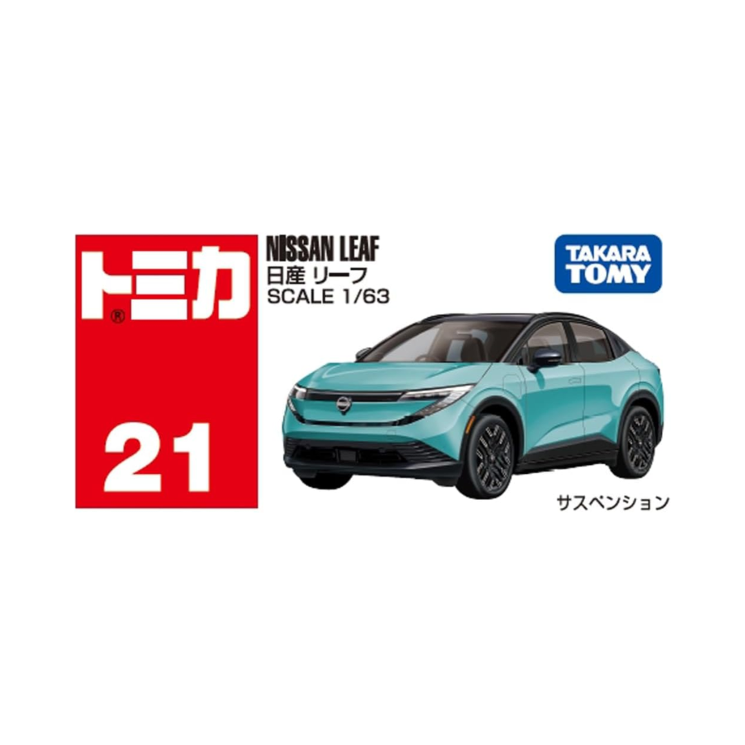 Takara Tomy Tomica No. 21 Nissan Leaf Mini Car Toy, Ages 3 and Up