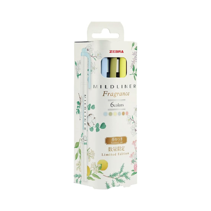 Zebra Highlighter, Mildliner, Fragrance, Limited Edition, Set of 6 Colors, WKT7-FR-6C