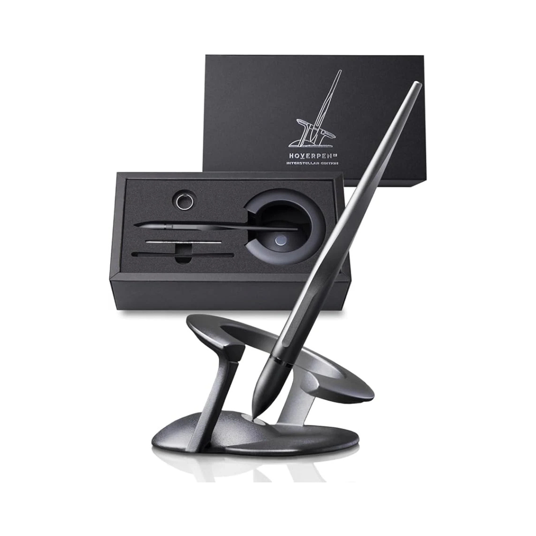Hoverpen 23.5° Hover Pen novium Zero Gravity Ballpoint Pen Desk Pen Luxury Pen Desk Free Rotating Gift for Him 2.0 Space Black