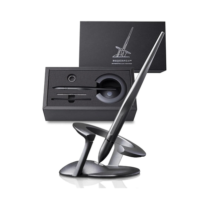 Hoverpen 23.5° Hover Pen novium Zero Gravity Ballpoint Pen Desk Pen Luxury Pen Desk Free Rotating Gift for Him 2.0 Space Black