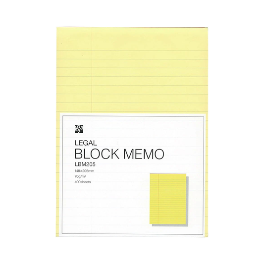 Itoya Legal Block Memo, 5.8 x 8.1 inches (148 x 205 mm), Horizontal Ruled
