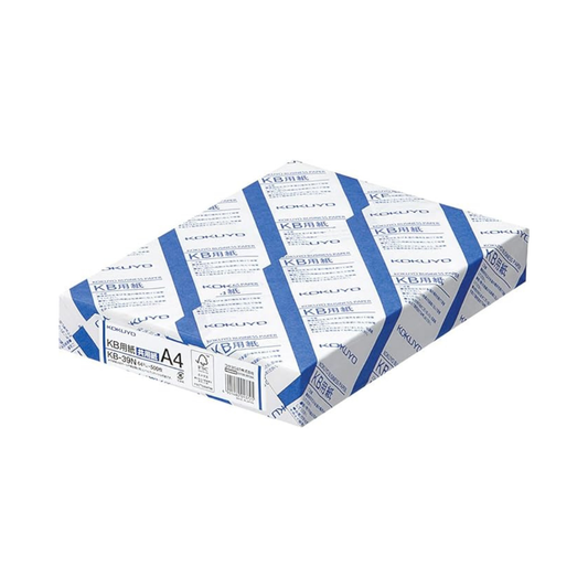 Kokuyo KB-39N Copy Paper, A4, Whiteness 80%, Paper Thickness 0.04 inches (0.09 mm), 500 Sheets, FSC Certified