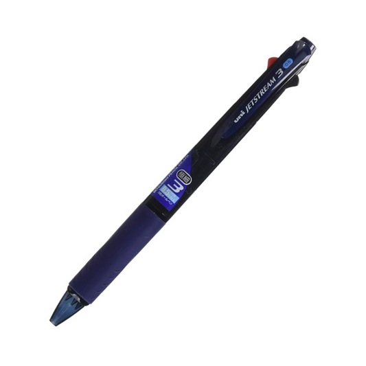 Uni Ballpoint Pen Jetstream 3 Color Black, Red, Blue Ink 0.5mm, Transparent Navy (SXE340005T.9)