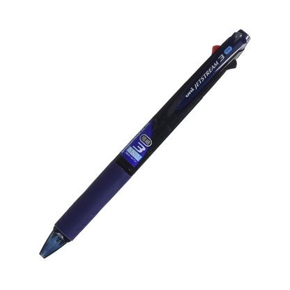 Uni Ballpoint Pen Jetstream 3 Color Black, Red, Blue Ink 0.5mm, Transparent Navy (SXE340005T.9)
