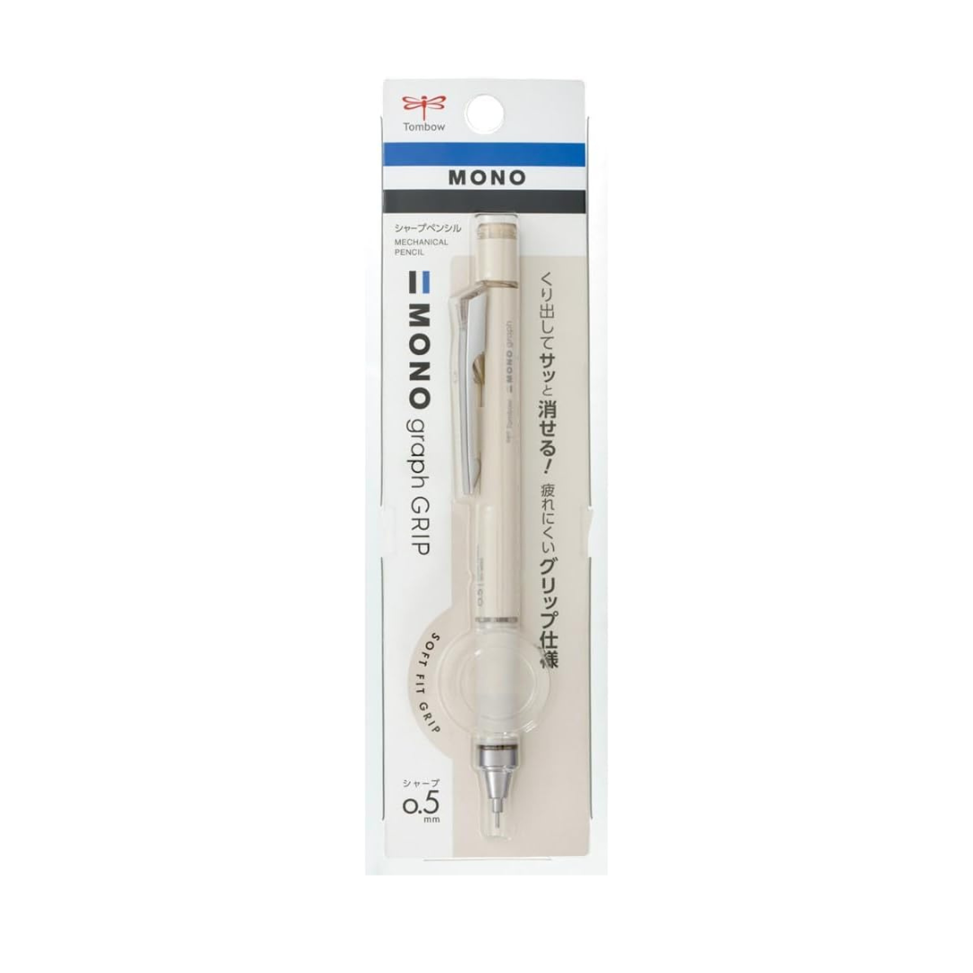 Tombow Mechanical Pencil, 0.5mm, MONO Monograph Grip (Soft Fit Grip for Anti-Fatigue), Pale Green DPA-152F