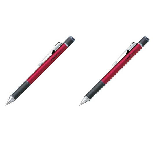 Tombow DPA-141E Pencil Mechanical Pencil MONO Monograph with Rubber Grip Shine Pink (x2)