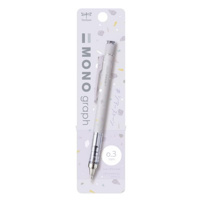 Tombow Mono Graph Mechanical Pencil, 0.3mm, Sheer Stone, Limited Pencil, Women's, Stationery, Light Color, Stone Pattern, Yurukawa, Adult DPA-143_Pale Purple 4186