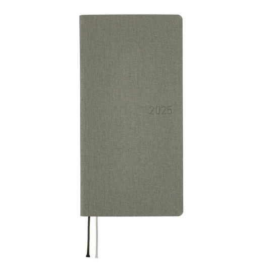 Hobonichi 2025 Weeks, Colors, Smoke Gray, Starting January, Weekly Notebook, Weekly Left, Slim Vertical