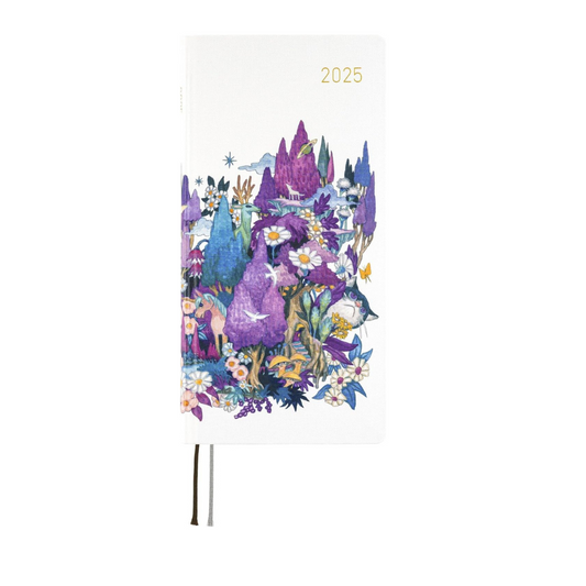 Hobonichi 2025 Weeks, English Version, Masamune Kusano x Junaida, Purple Night, Beginning in January, Weekly Notebook, Weekly Left, Slim Vertical