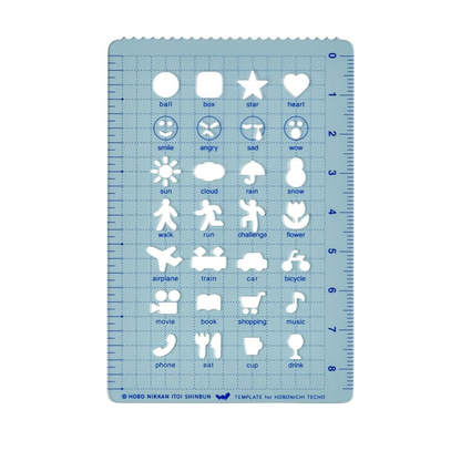 Hobonichi almost day template activity notebook accessory