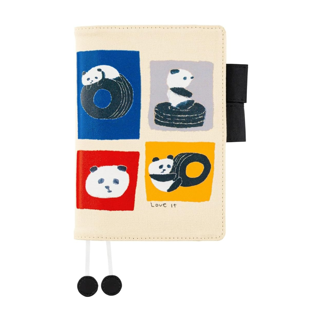 Hobonichi daily planner original (A6) size notebook cover Kitamurajin/Love it (Panda)
