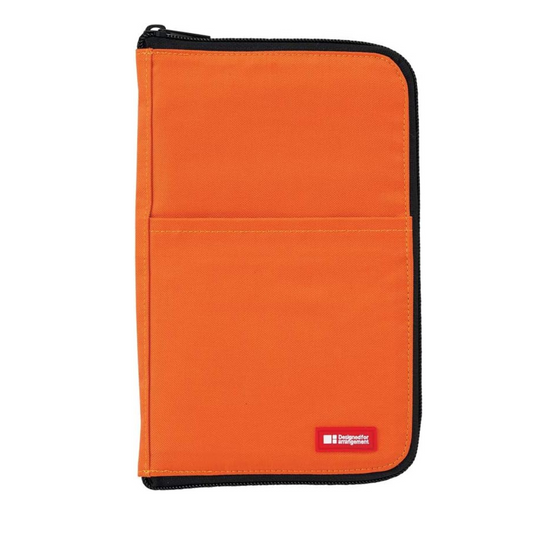 Lihit Lab A7653-4 Pen Case, Flat Type, Wide, Orange