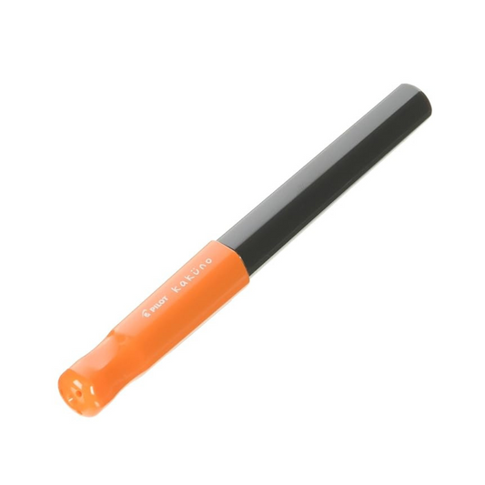 Pilot Kakuno Medium-Nib Fountain Pen, Black Body Orange Cap Body (FKA-1SR-OM)