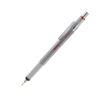 Rotring 800+ Mechanical Pencil and Touchscreen Stylus, 0.5 mm, Silver
