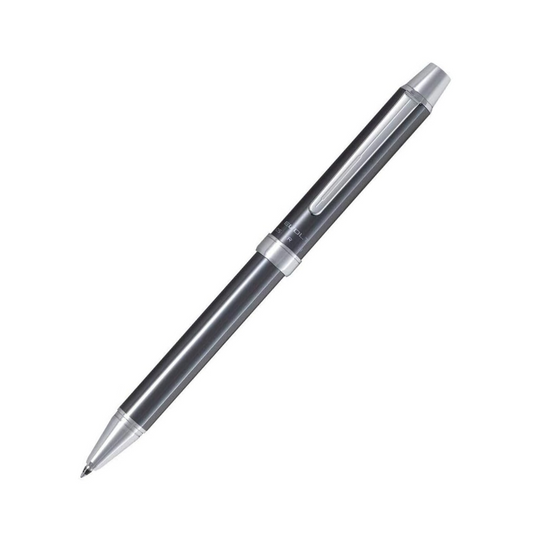 Pilot 2 Color 0.7 mm Ballpoint Multi Pen 0.5 mm Mechanical Pencil, Herringbone Gray Body (BTHE-150R-HGY)