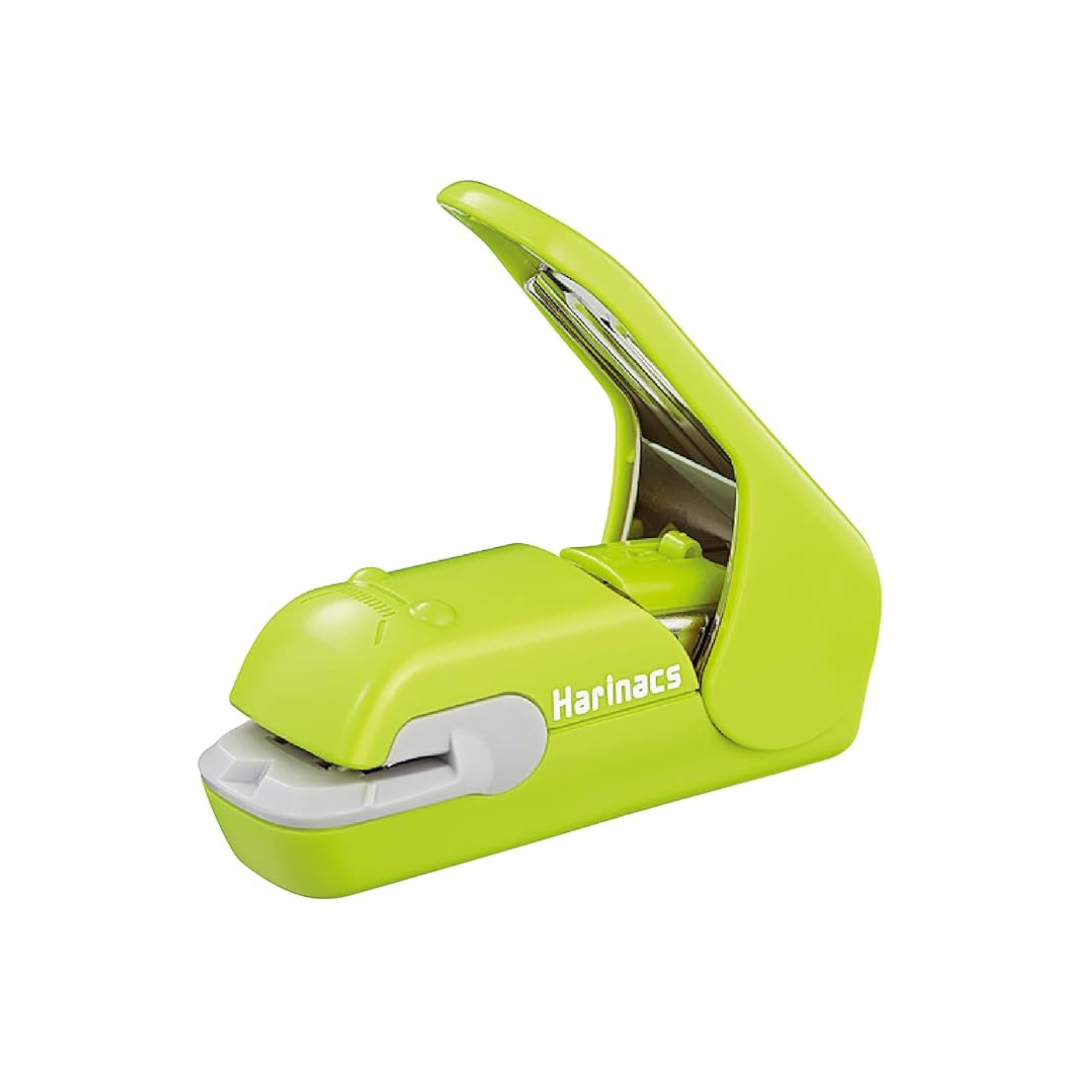 Kokuyo SLN-MPH105G Harinacs Press Stapleless Stapler, No Hole, Green