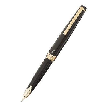PILOT E95s Fountain Pen, Black Barrel with Gold Accents, Extra Fine Nib, Blue Ink (60836)
