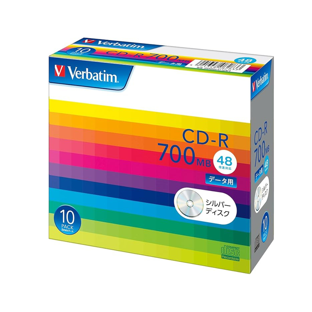 Verbatim SR80FC10V1 Single Record CD-R 700MB 10 Sheets Silver Disc 48X