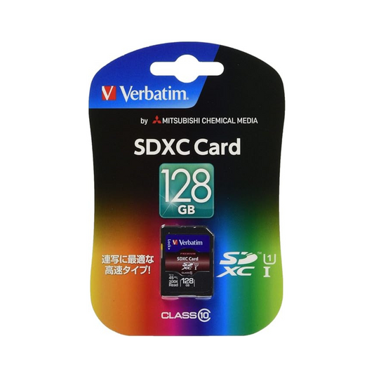 Verbatim 128GB UHS-1 U1 Class 10 SDXC Memory Card 45MB/s Read SDXC128GJVB2