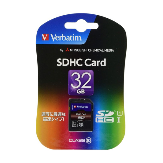 Verbatim 32GB UHS-1 U1 Class 10 SDHC Memory Card 45MB/s Read SDHC32GJVB2
