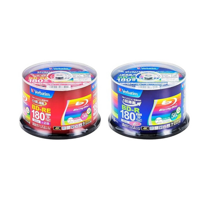Verbatim VBE130NP53SV4 VBE130NP53SV4 for Repeated Recording, 25 GB, 50 Sheets + 3 Extra Pack, Inkjet Printer Compatible, White, Single Layer, 1-2x, Verbatim, 1 Recording, Blu-ray Disc, BD-R, 25 GB, 50