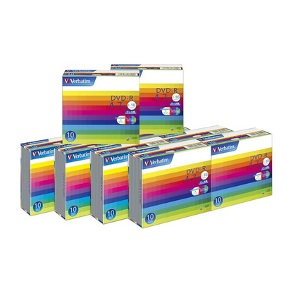 Verbatim DHR47JP10V1C 1-Time Recording DVD-R 4.7GB 100 Sheets (10Px10 Piece), White Printerable, 1-16x, Single Side, Single Layer