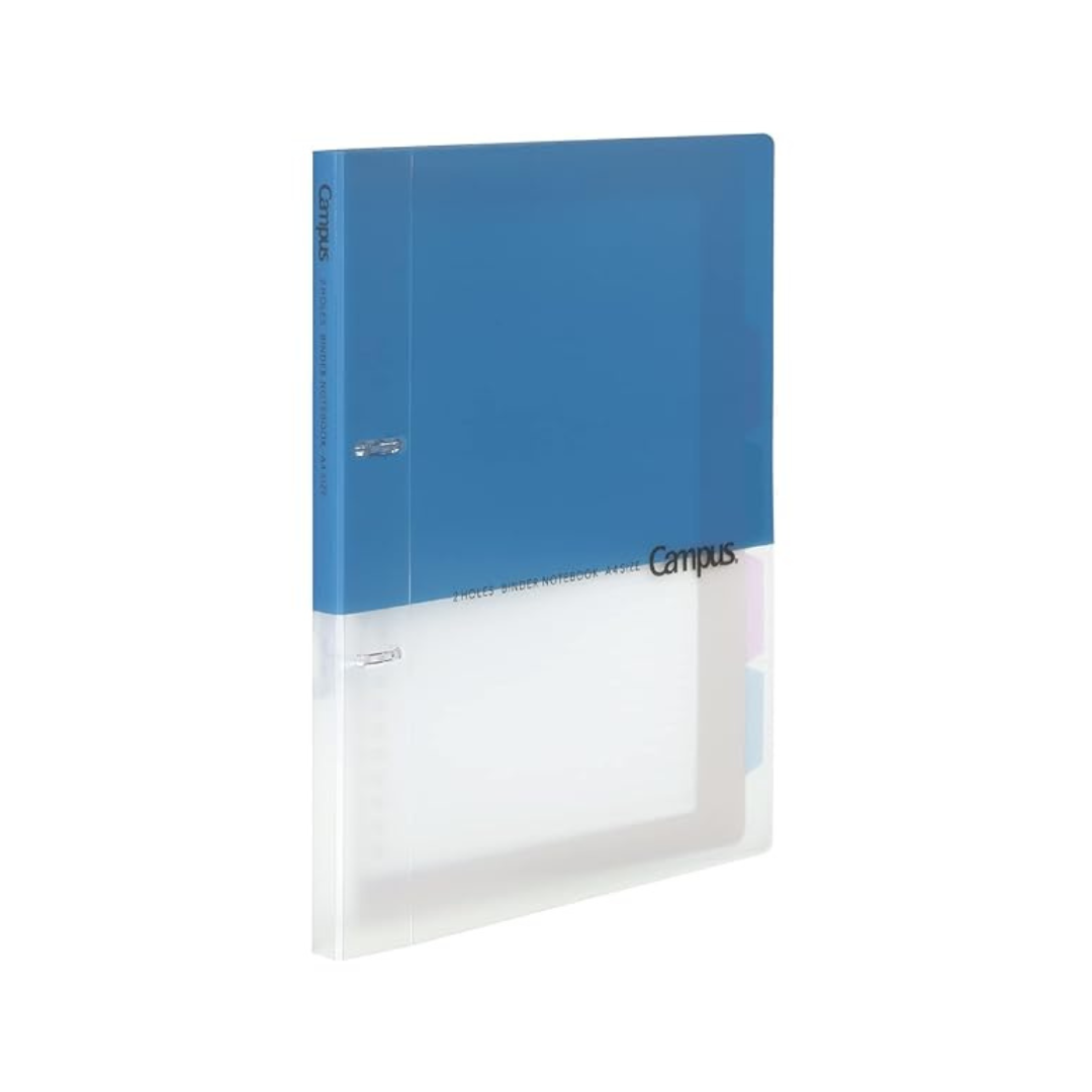 Kokuyo Le-PP358B Loose Leaf Binder, Campus B5, 2 Holes, Up to 100 Sheets, Blue
