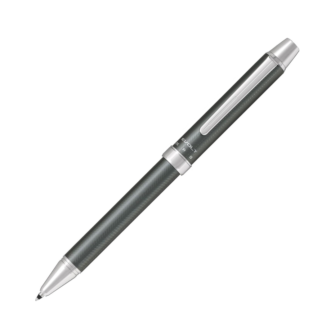 Pilot 2 Color 0.7 mm Ballpoint Multi Pen 0.5 mm Mechanical Pencil, Herringbone Gray Body (BTHE-150R-HGY)