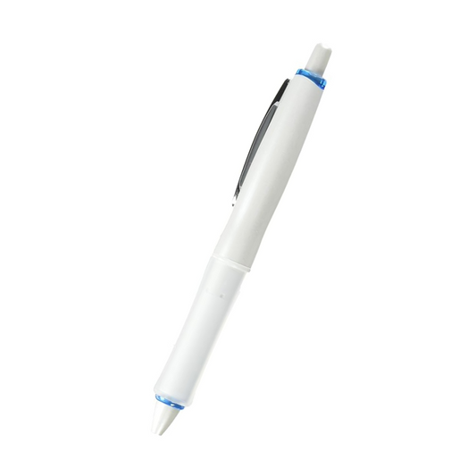Pilot Dr. Grip Pure White Dual Layer Grip Ballpoint Pen - 0.7 mm - Soft Blue Accent Body (BDGPW80F-SL)