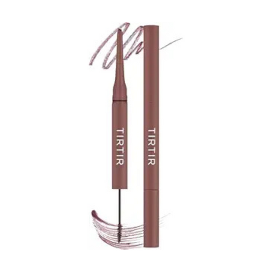 TIRTIR 2-in-1 Skinny Brow Pencil & Brow Mascara, 0.8 mm Width (03 ASH ROSY)