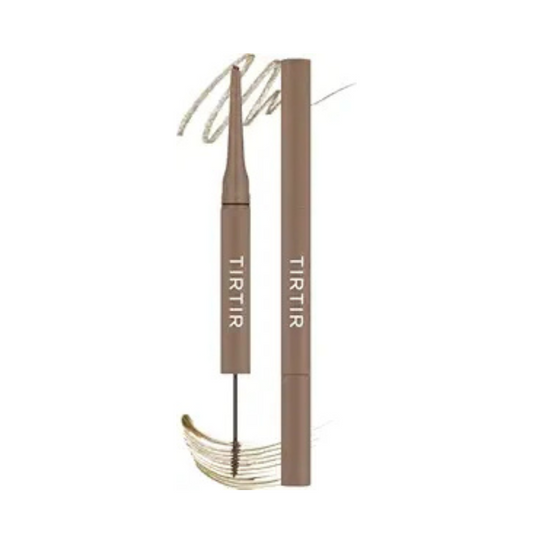 TIRTIR 2-in-1 Skinny Brow Pencil & Brow Mascara, 0.8 mm Width (04 ASH BLONDE)