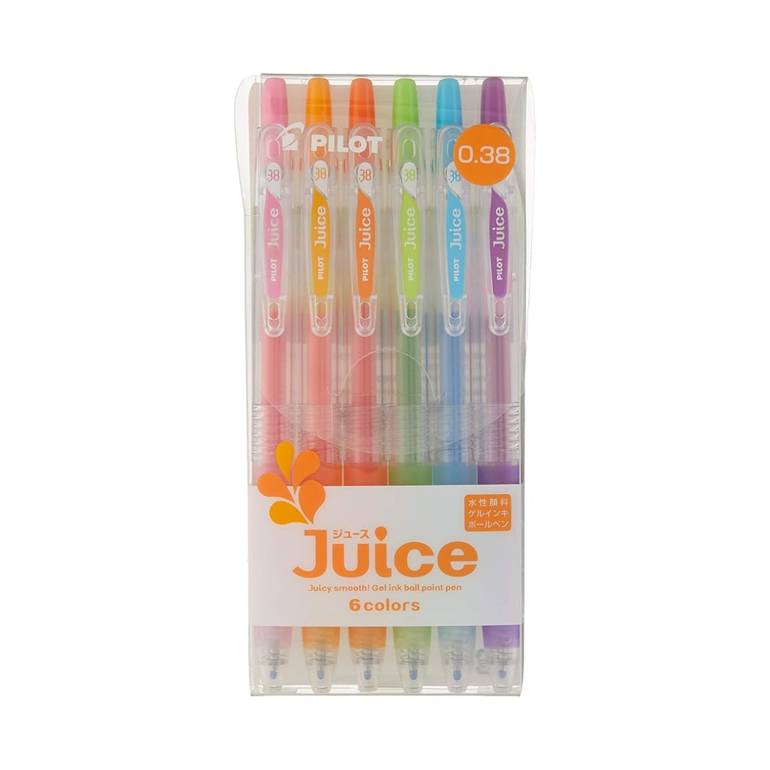 Pilot Juice Gel Ink Pen-0.5 mm-6 Color Standard