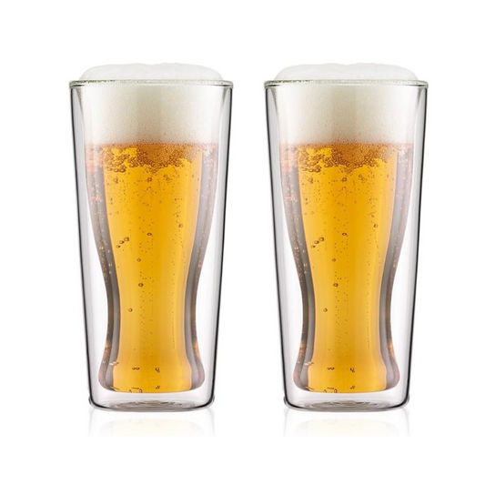 Bodum  Glass Cup Tumbler SKAL Double Wall Glass 350ml Set of 2 Insulates Against Heat