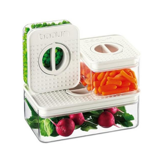 BODUM Bistro Storage Jar Rectangle Set Pieces (White) k11049 – 913j