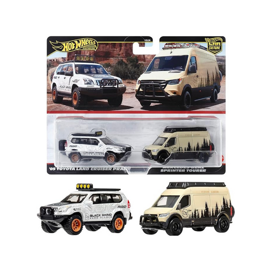 Hot Wheels HRR76 Premium 2-Pack Mercedes-Benz Sprinter Tourer / '05 Toyota Land Cruiser Prado