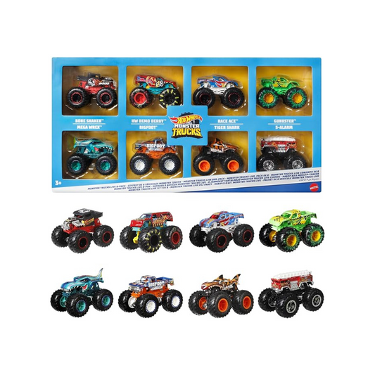 Hot Wheels HDB12 Monster Truck, 8 Pack (Mini Car, Set of 8)