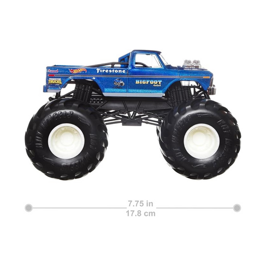 Hot Wheels GWL11 Monster Truck, Big Size, Bigfoot, Mini Car, 1:24