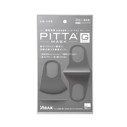 Arax Pitta Gray Face Mask, 3 Count