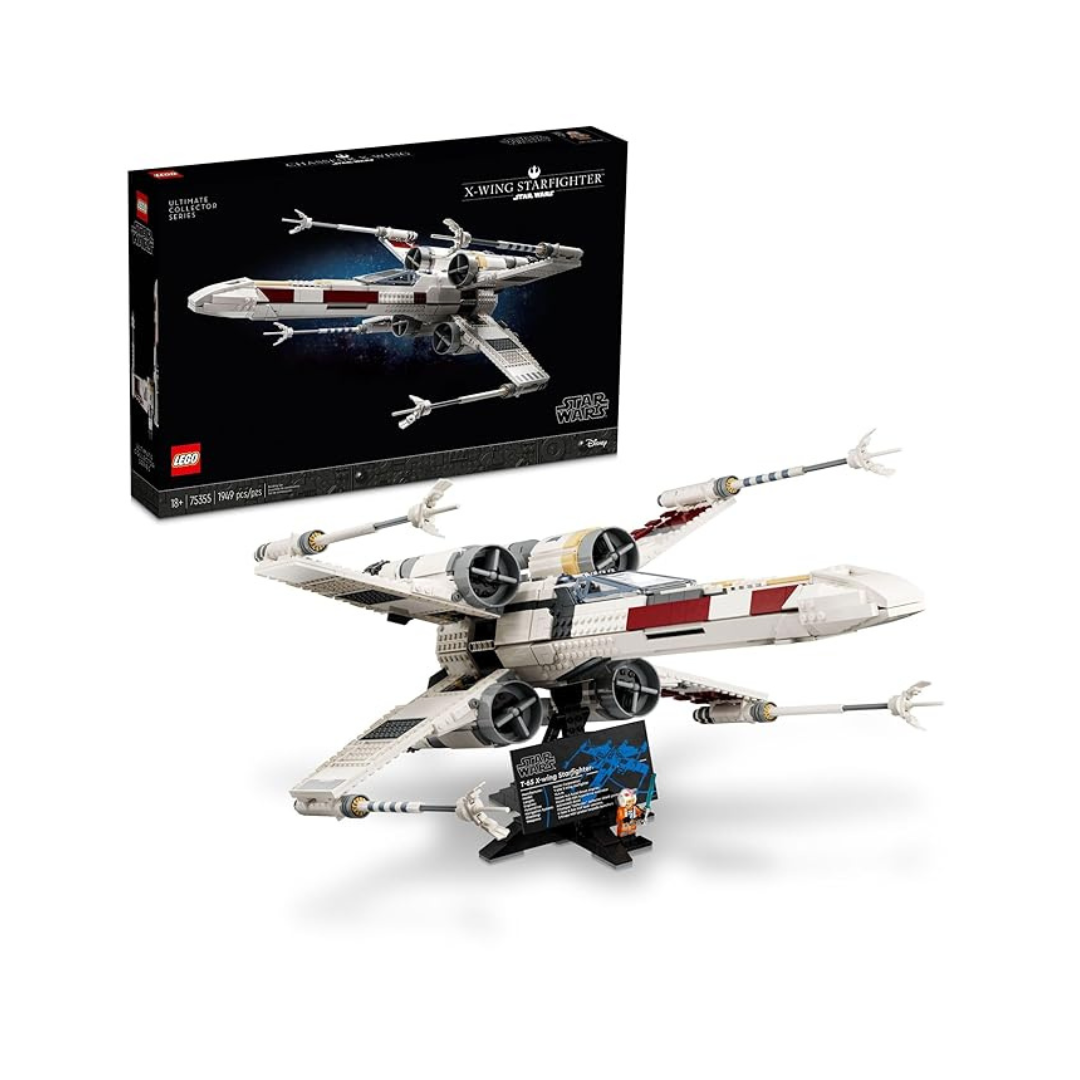LEGO Star Wars Ultimate Collector Series X-Wing Starfighter Building Set for Adults, Star Wars Collectible for Build and Display with Luke Skywalker Minifigure, Fun Gift Idea for Star Wars Fans, 75355