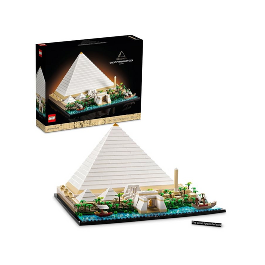 LEGO Architecture Great Pyramid of Giza Set 21058, Home Décor Model Building Kit, Creative DIY Activity, Famous Landmarks Collection